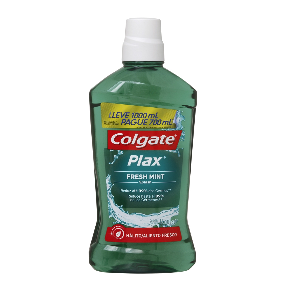 COLGATE ENJUAGUE PLAX FRESH MINT 1 LIT. Lagos Distribuidores
